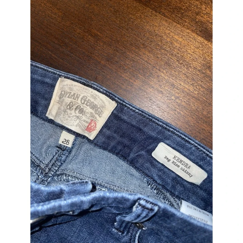 Dylan George & Co Kendra Reg Rise Skinny Blue Denim Jeans Womens Size 28